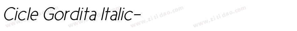 Cicle Gordita Italic字体转换